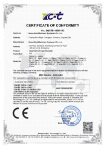 undefinedCE-LVD Certificate of Conformity