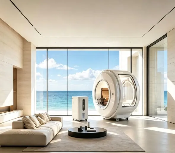 Hyperbaric chamber in a hotel wellness center
