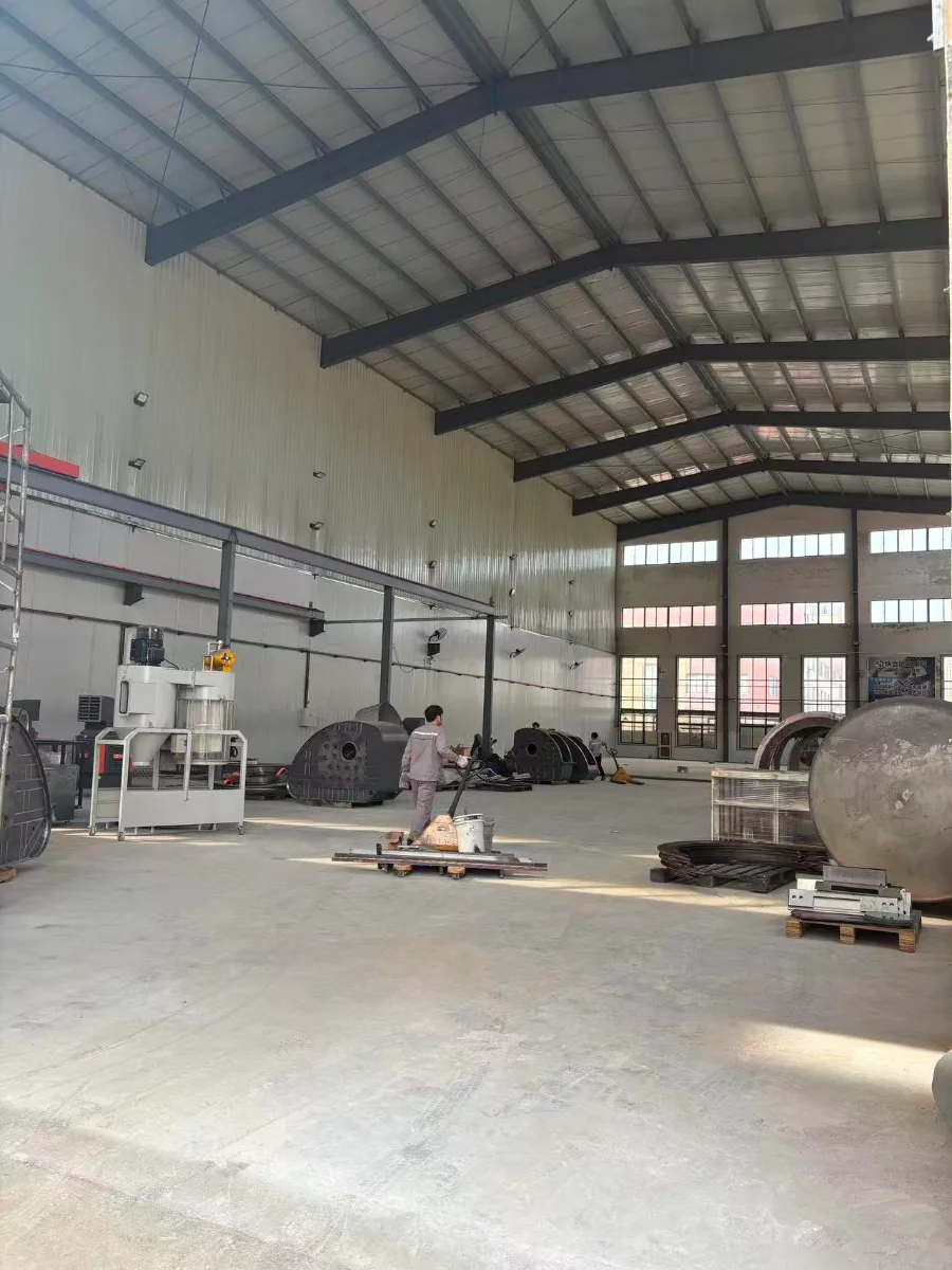 Hyperbaric chamber pressure hulls under assembly on the MIND factory floor