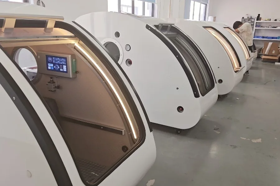 Finished chambers with control panel and interior inspection